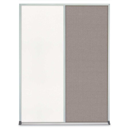 United Visual Products Single Door Radius Corkboard, 36"X36", W UV8002-WHITE-CORK